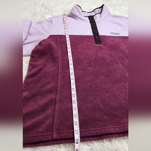 Columbia Sportswear Benton Springs 1/2 Snap Plus Sz 3X Pullover Purple/Maroon - Picture 10 of 12